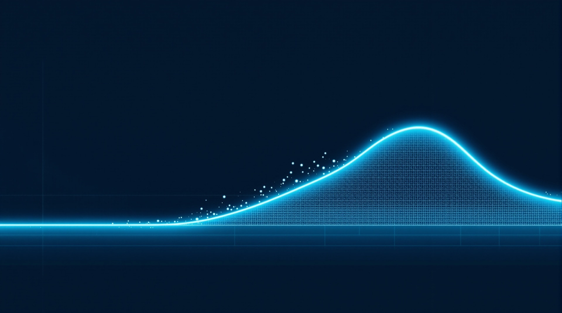 An abstract dive profile curve showing descent, bottom time and a stepped ascent